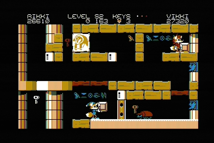 Rikki & Vikki Atari 7800 gameplay screenshot